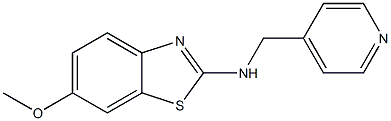 N-(6-methoxy-1,3-benzothiazol-2-yl)-N-(4-pyridinylmethyl)amine 구조식 이미지