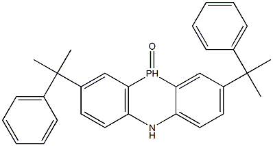 2,8-bis(1-methyl-1-phenylethyl)-5,10-dihydrophenophosphazine 10-oxide Structure