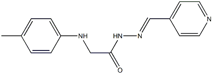 N'-(4-pyridinylmethylene)-2-(4-toluidino)acetohydrazide Structure