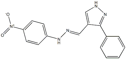 3-phenyl-1H-pyrazole-4-carbaldehyde {4-nitrophenyl}hydrazone Structure