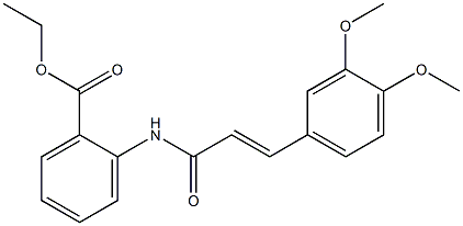 ethyl 2-{[3-(3,4-dimethoxyphenyl)acryloyl]amino}benzoate 구조식 이미지