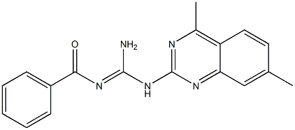 N''-benzoyl-N-(4,7-dimethyl-2-quinazolinyl)guanidine Structure