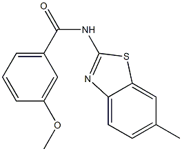 3-methoxy-N-(6-methyl-1,3-benzothiazol-2-yl)benzamide Structure