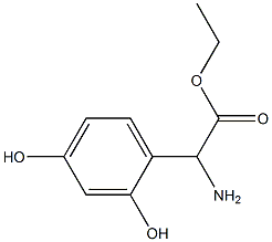 ethyl amino(2,4-dihydroxyphenyl)acetate Structure