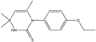 1-(4-ethoxyphenyl)-4,4,6-trimethyl-3,4-dihydro-2(1H)-pyrimidinethione 구조식 이미지