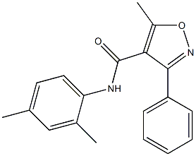 N-(2,4-dimethylphenyl)-5-methyl-3-phenyl-4-isoxazolecarboxamide 구조식 이미지