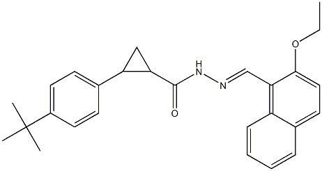 2-(4-tert-butylphenyl)-N'-[(2-ethoxy-1-naphthyl)methylene]cyclopropanecarbohydrazide Structure