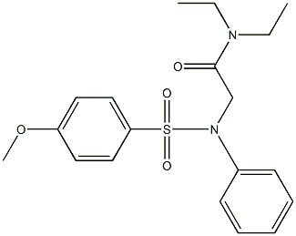 N,N-diethyl-2-{[(4-methoxyphenyl)sulfonyl]anilino}acetamide 구조식 이미지