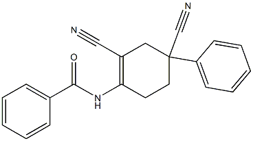 N-(2,4-dicyano-4-phenyl-1-cyclohexen-1-yl)benzamide Structure