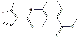 methyl 2-methyl-3-[(2-methyl-3-furoyl)amino]benzoate Structure