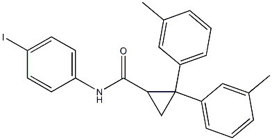 N-(4-iodophenyl)-2,2-bis(3-methylphenyl)cyclopropanecarboxamide 구조식 이미지