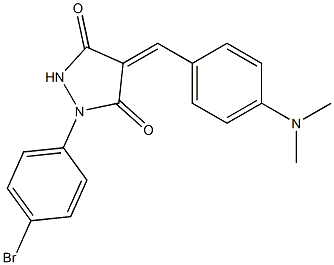 1-(4-bromophenyl)-4-[4-(dimethylamino)benzylidene]-3,5-pyrazolidinedione 구조식 이미지