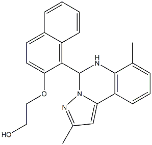 2-{[1-(2,7-dimethyl-5,6-dihydropyrazolo[1,5-c]quinazolin-5-yl)-2-naphthyl]oxy}ethanol Structure