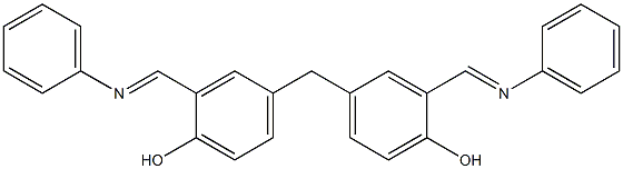 4-{4-hydroxy-3-[(phenylimino)methyl]benzyl}-2-[(phenylimino)methyl]phenol 구조식 이미지