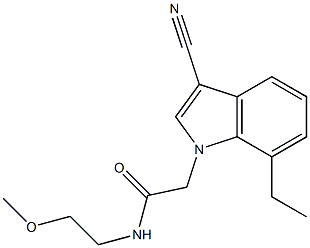 2-(3-cyano-7-ethyl-1H-indol-1-yl)-N-(2-methoxyethyl)acetamide 구조식 이미지