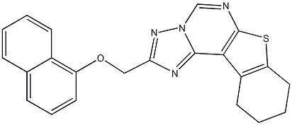 2-[(1-naphthyloxy)methyl]-8,9,10,11-tetrahydro[1]benzothieno[3,2-e][1,2,4]triazolo[1,5-c]pyrimidine Structure