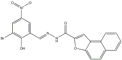 N'-{3-bromo-2-hydroxy-5-nitrobenzylidene}naphtho[2,1-b]furan-2-carbohydrazide Structure