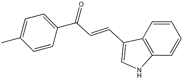 3-(1H-indol-3-yl)-1-(4-methylphenyl)-2-propen-1-one Structure