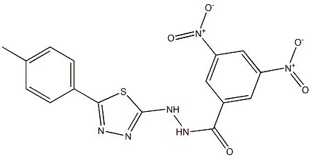 3,5-bisnitro-N'-[5-(4-methylphenyl)-1,3,4-thiadiazol-2-yl]benzohydrazide 구조식 이미지