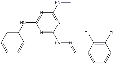 2,3-dichlorobenzaldehyde [4-anilino-6-(methylamino)-1,3,5-triazin-2-yl]hydrazone Structure