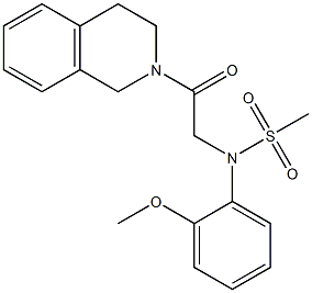 N-[2-(3,4-dihydro-2(1H)-isoquinolinyl)-2-oxoethyl]-N-(2-methoxyphenyl)methanesulfonamide Structure