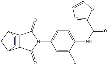 N-[2-chloro-4-(3,5-dioxo-4-azatricyclo[5.2.1.0~2,6~]dec-8-en-4-yl)phenyl]-2-furamide Structure