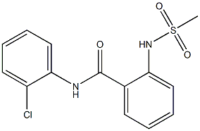 N-(2-chlorophenyl)-2-[(methylsulfonyl)amino]benzamide 구조식 이미지