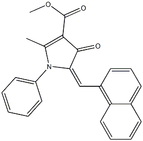 methyl 2-methyl-5-(1-naphthylmethylene)-4-oxo-1-phenyl-4,5-dihydro-1H-pyrrole-3-carboxylate 구조식 이미지