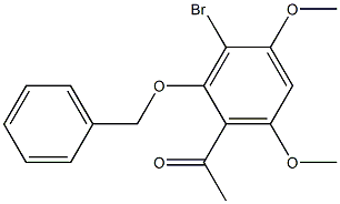 1-[2-(benzyloxy)-3-bromo-4,6-dimethoxyphenyl]ethanone Structure