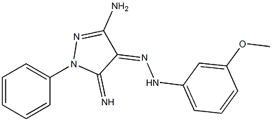 3-amino-5-imino-1-phenyl-1,5-dihydro-4H-pyrazol-4-one (3-methoxyphenyl)hydrazone 구조식 이미지