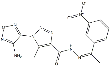 1-(4-amino-1,2,5-oxadiazol-3-yl)-N'-(1-{3-nitrophenyl}ethylidene)-5-methyl-1H-1,2,3-triazole-4-carbohydrazide Structure