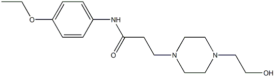 N-(4-ethoxyphenyl)-3-[4-(2-hydroxyethyl)-1-piperazinyl]propanamide 구조식 이미지