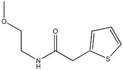 N-(2-methoxyethyl)-2-(2-thienyl)acetamide Structure