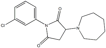 3-(1-azepanyl)-1-(3-chlorophenyl)-2,5-pyrrolidinedione Structure