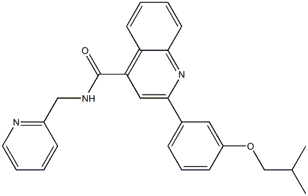 2-(3-isobutoxyphenyl)-N-(2-pyridinylmethyl)-4-quinolinecarboxamide Structure