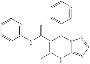 5-methyl-N-(2-pyridinyl)-7-(3-pyridinyl)-4,7-dihydro[1,2,4]triazolo[1,5-a]pyrimidine-6-carboxamide Structure