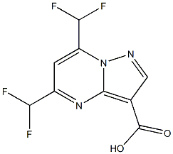 5,7-bis(difluoromethyl)pyrazolo[1,5-a]pyrimidine-3-carboxylic acid 구조식 이미지