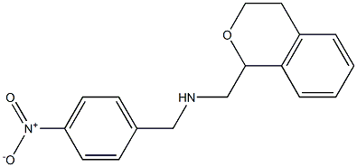 N-(3,4-dihydro-1H-isochromen-1-ylmethyl)-N-(4-nitrobenzyl)amine 구조식 이미지