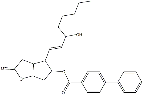 4-(3-hydroxy-1-octenyl)-2-oxohexahydro-2H-cyclopenta[b]furan-5-yl [1,1'-biphenyl]-4-carboxylate 구조식 이미지