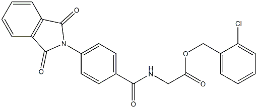 2-chlorobenzyl {[4-(1,3-dioxo-1,3-dihydro-2H-isoindol-2-yl)benzoyl]amino}acetate 구조식 이미지