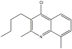 3-butyl-4-chloro-2,8-dimethylquinoline Structure