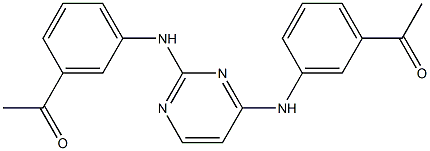 1-(3-{[2-(3-acetylanilino)-4-pyrimidinyl]amino}phenyl)ethanone Structure