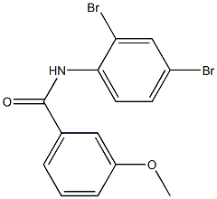 N-(2,4-dibromophenyl)-3-methoxybenzamide 구조식 이미지