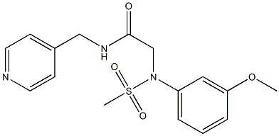 2-[3-methoxy(methylsulfonyl)anilino]-N-(pyridin-4-ylmethyl)acetamide 구조식 이미지