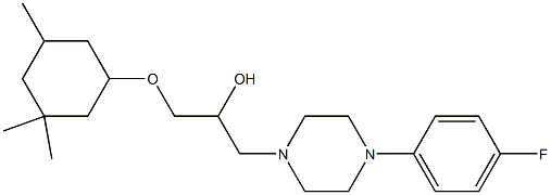1-[4-(4-fluorophenyl)-1-piperazinyl]-3-[(3,3,5-trimethylcyclohexyl)oxy]-2-propanol 구조식 이미지