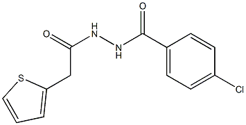 4-chloro-N'-(2-thienylacetyl)benzohydrazide 구조식 이미지
