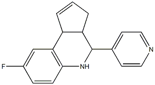 8-fluoro-4-(4-pyridinyl)-3a,4,5,9b-tetrahydro-3H-cyclopenta[c]quinoline Structure