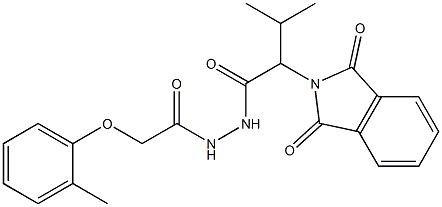 2-(1,3-dioxo-1,3-dihydro-2H-isoindol-2-yl)-3-methyl-N'-[(2-methylphenoxy)acetyl]butanohydrazide Structure
