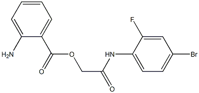 2-(4-bromo-2-fluoroanilino)-2-oxoethyl 2-aminobenzoate 구조식 이미지