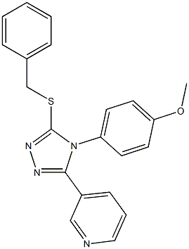 4-[3-(benzylsulfanyl)-5-(3-pyridinyl)-4H-1,2,4-triazol-4-yl]phenyl methyl ether 구조식 이미지